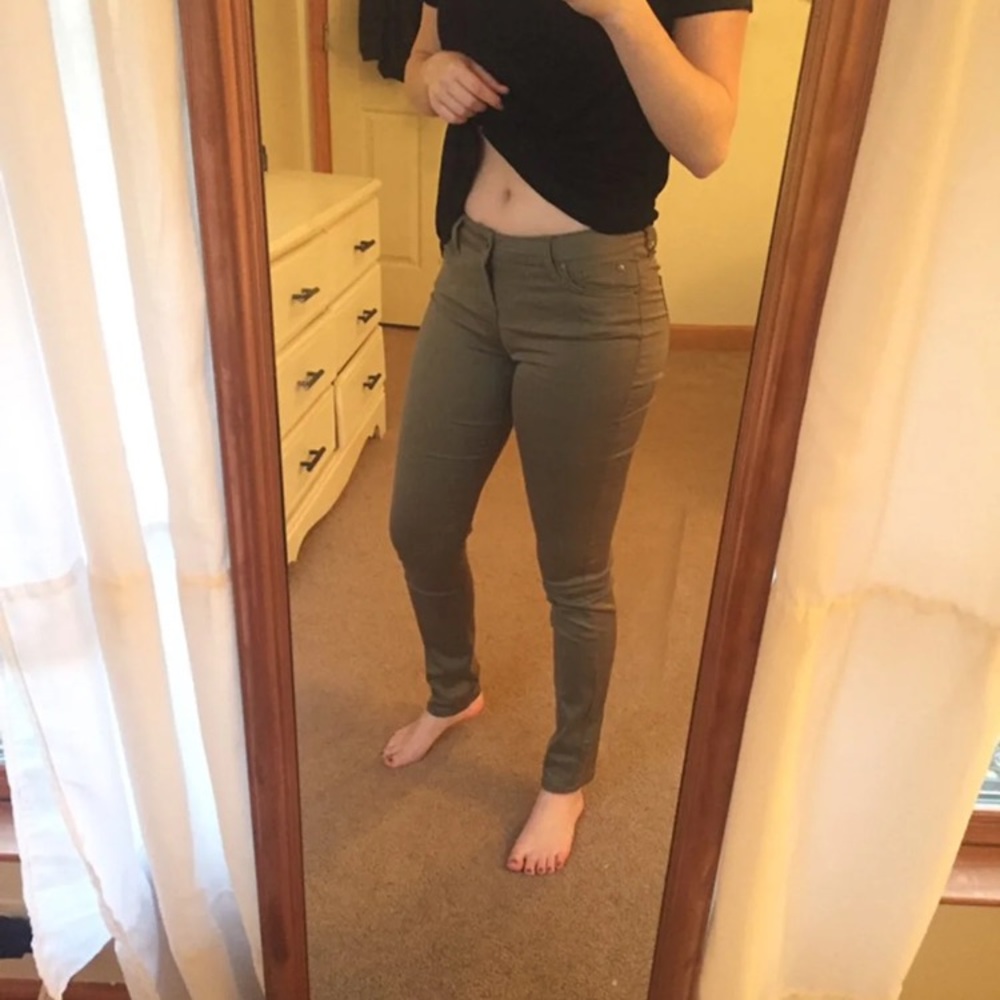 Olive Green Celebrity Pink Skinny Pants